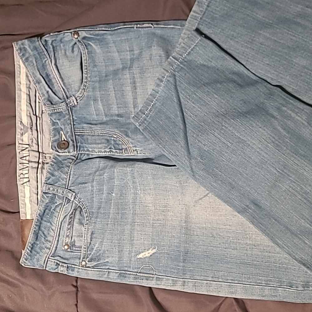 Boys Armani blue jeans